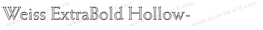 Weiss ExtraBold Hollow字体转换